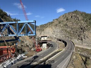 View of new bridge pier on the I-70 Floyd Hill Project - August 2026